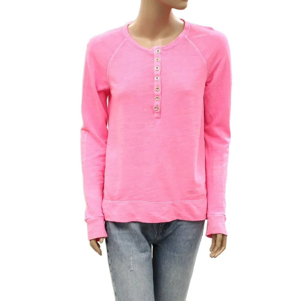 Lilly Pulitzer Leeson Pullover Sweatshirt Tunic Top Long Sleeve Cotton S 288092